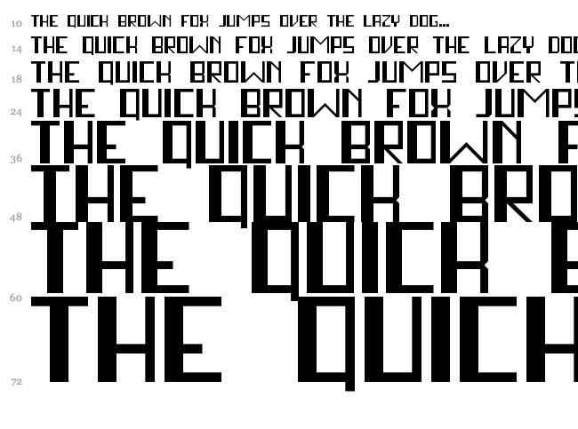 Stay In Square font waterfall